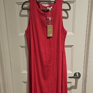 Elegant Pink Sleeveless Maxi Dress